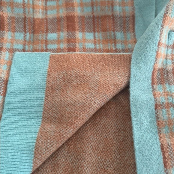 Talbots Blue and Brown Plaid Cardigan - Picture 3 of 8